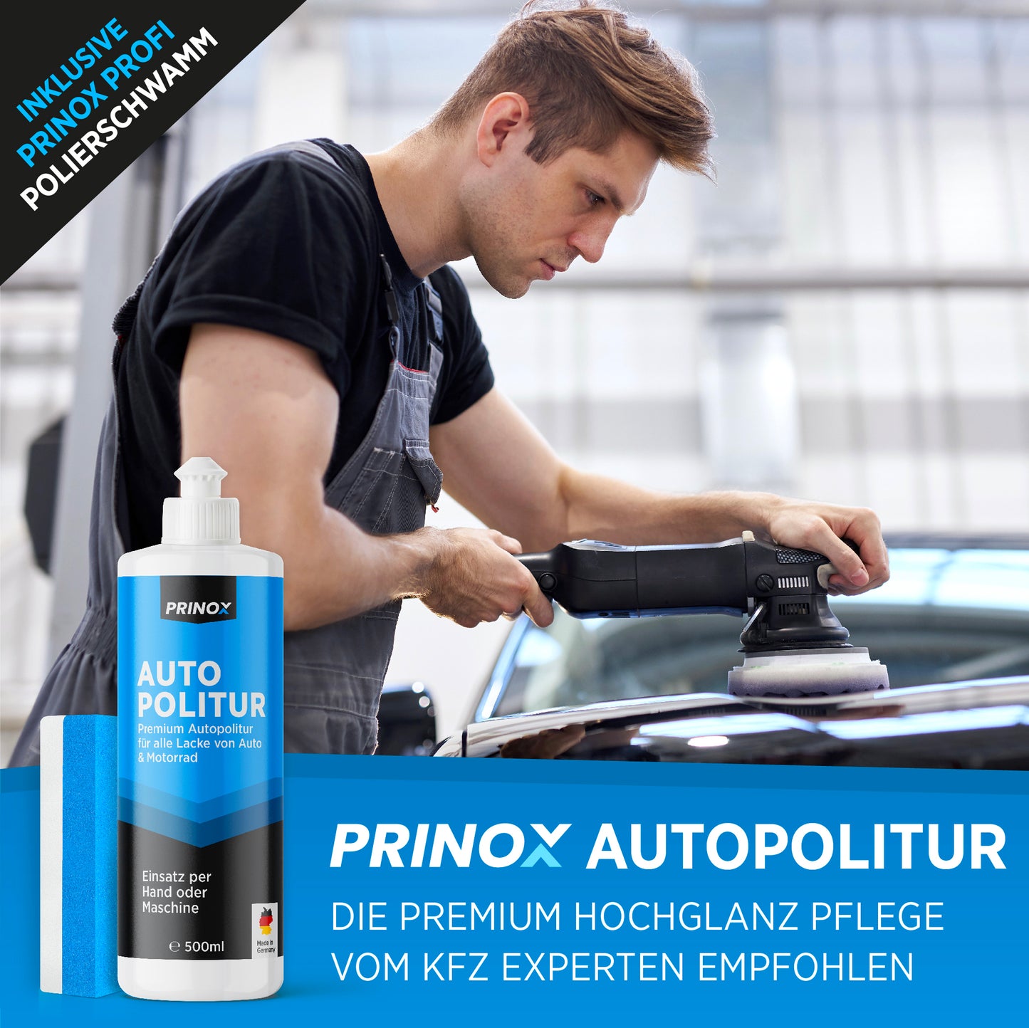 1x Autopolitur 500ml Set (inkl. Schwamm)