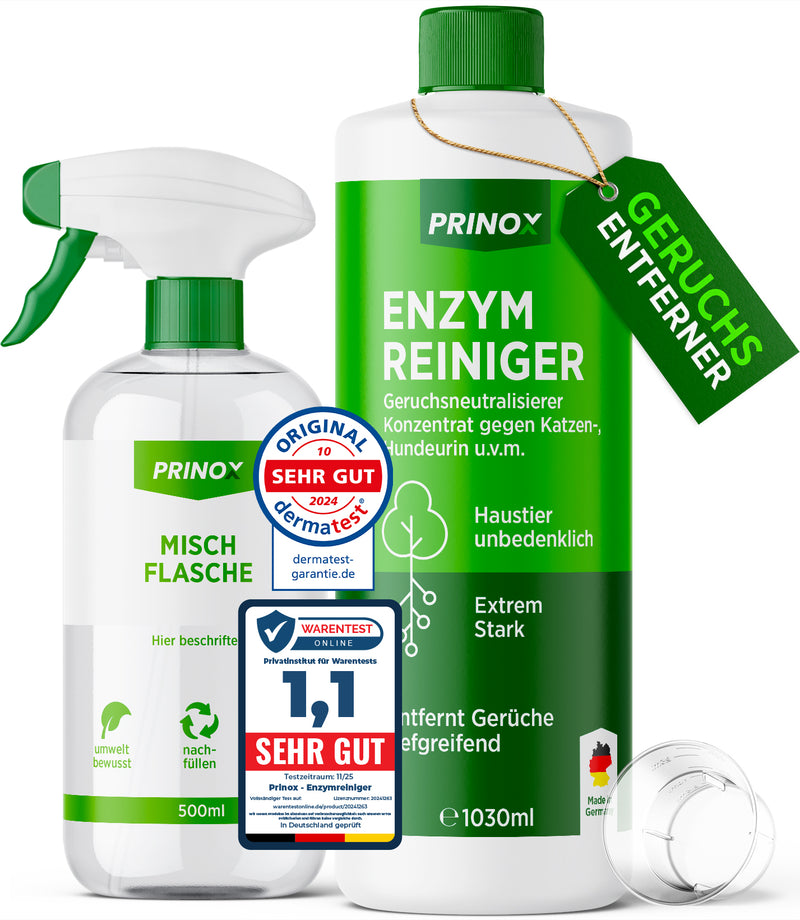 1x Enzymreiniger 1L + 1x Mischflasche