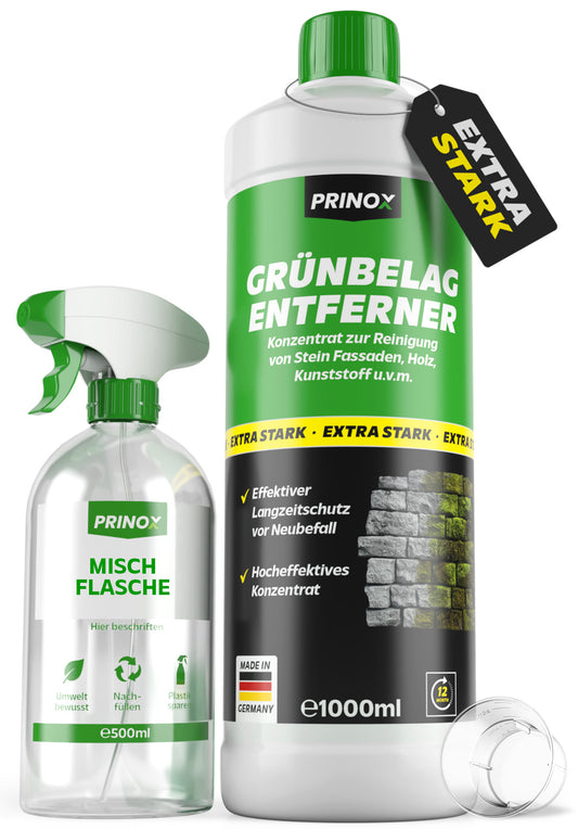 1x Grünbelagentferner 1L + 1x Mischflasche