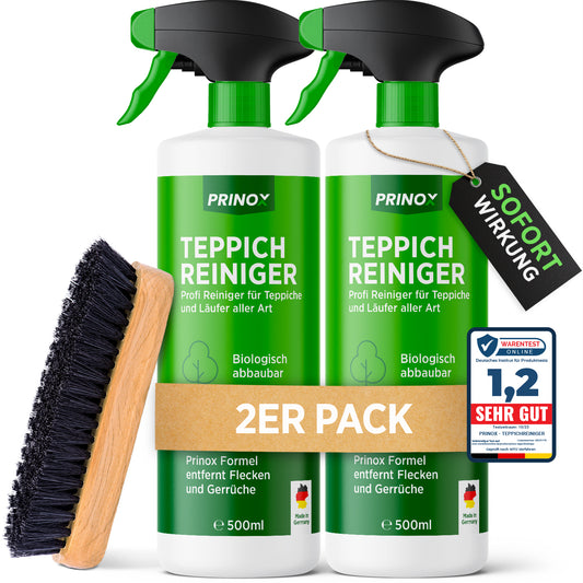 2x Teppichreiniger 580ml + 1x Polsterbürste