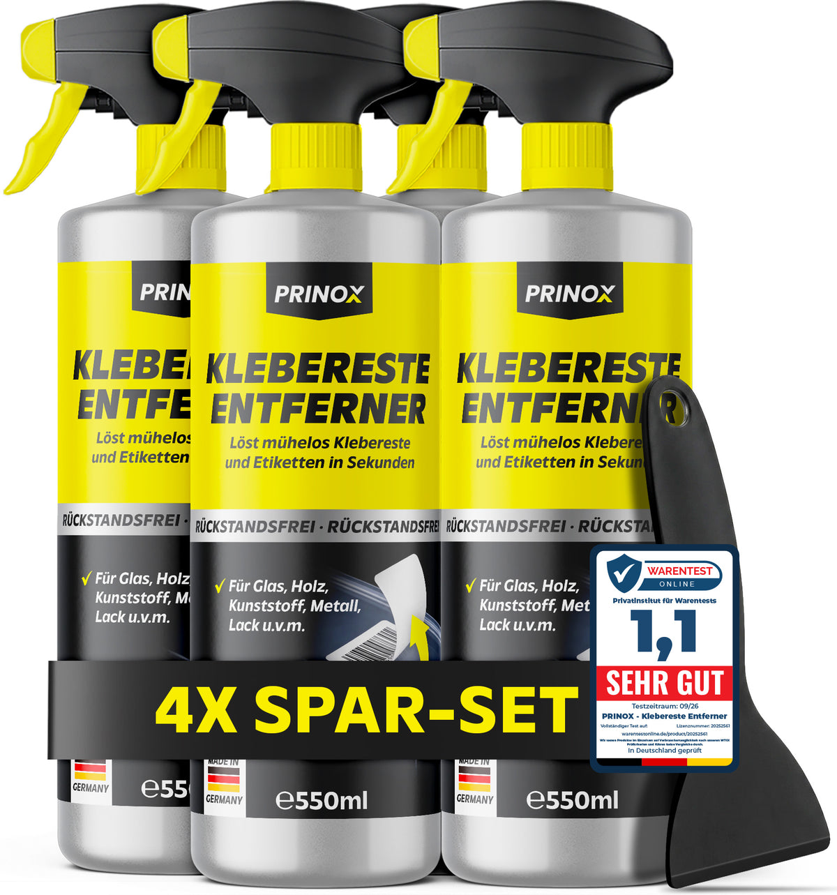 4x Klebereste Entferner + Schaber