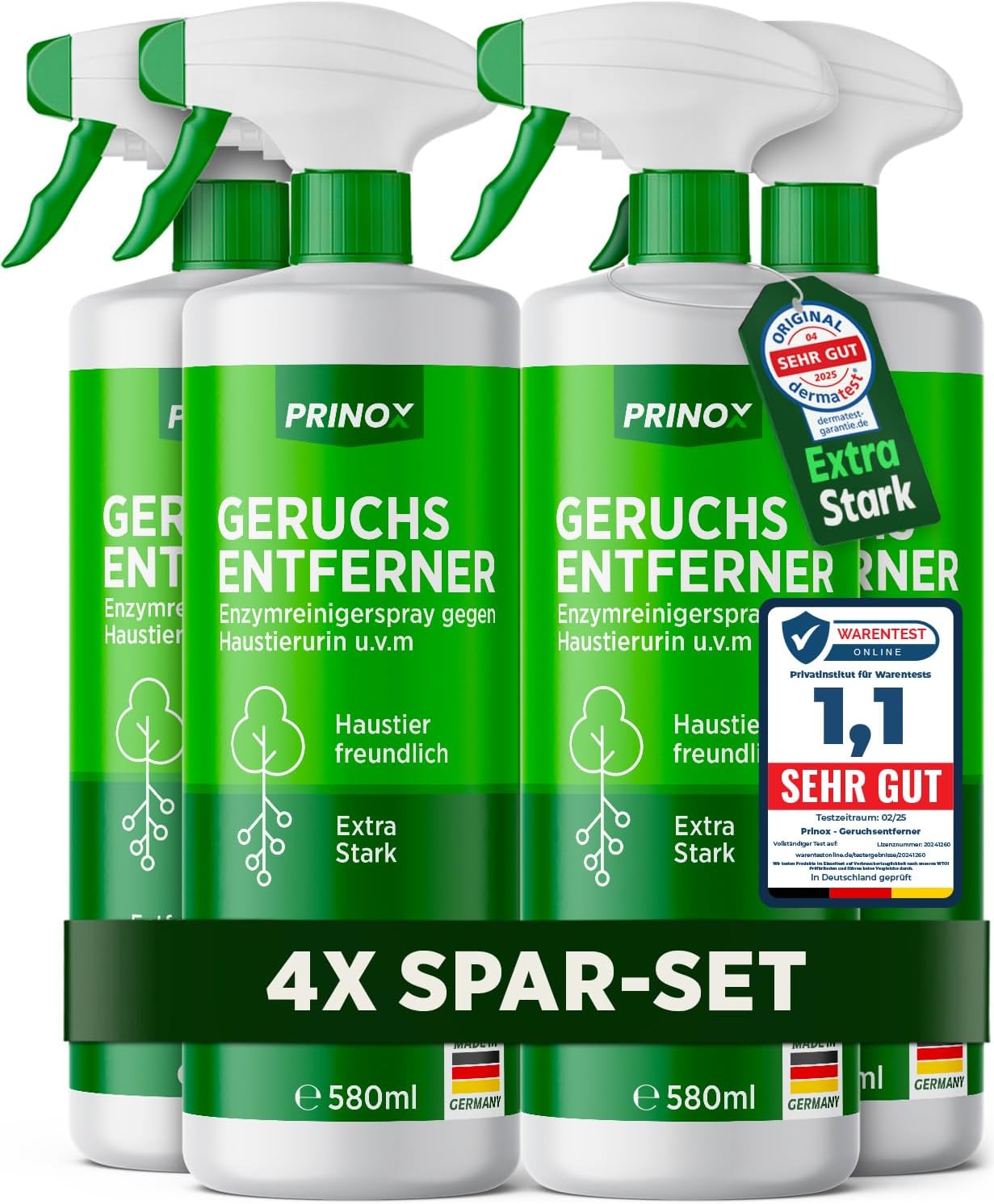 4x Geruchsentferner Spray 550ml