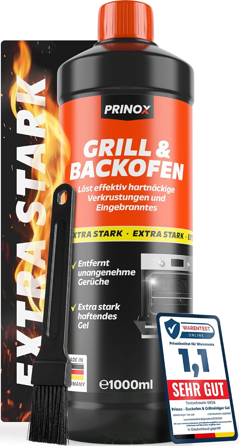 1x Backofen & Grillreiniger Gel 1000ml, 1x Reinigungspinsel (205*58mm),