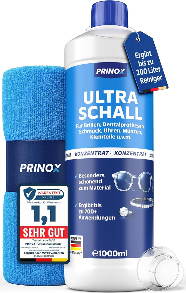 1x Ultraschallreiniger 1L +  1x Mikrofasertuch