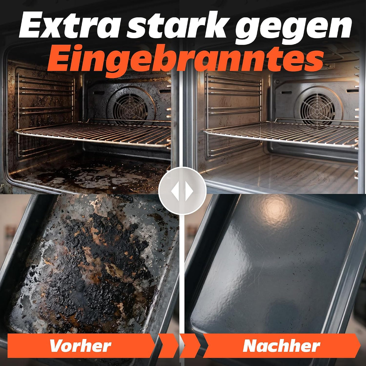 1x Backofen & Grillreiniger Gel 1000ml, 1x Reinigungspinsel (205*58mm),