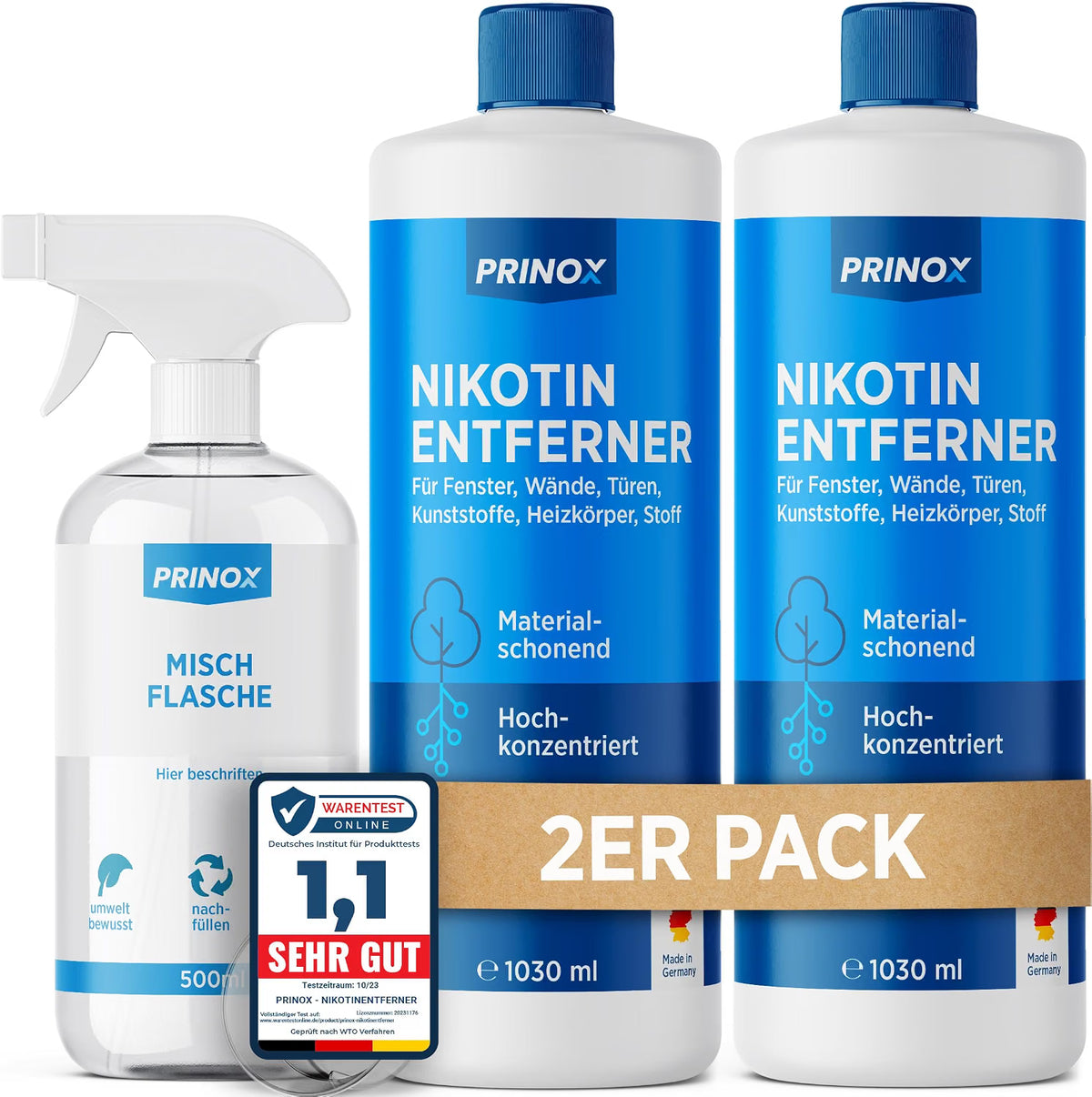 2x Nikotinentferner + 1x Mischflasche