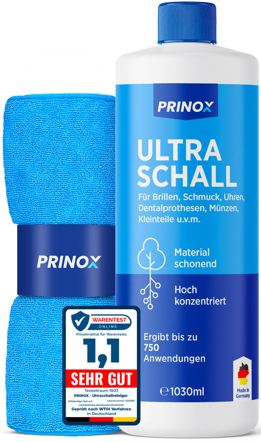 PRINOX Ultraschallreiniger Konzentrat inkl. Mikrofasertuch 1000ml