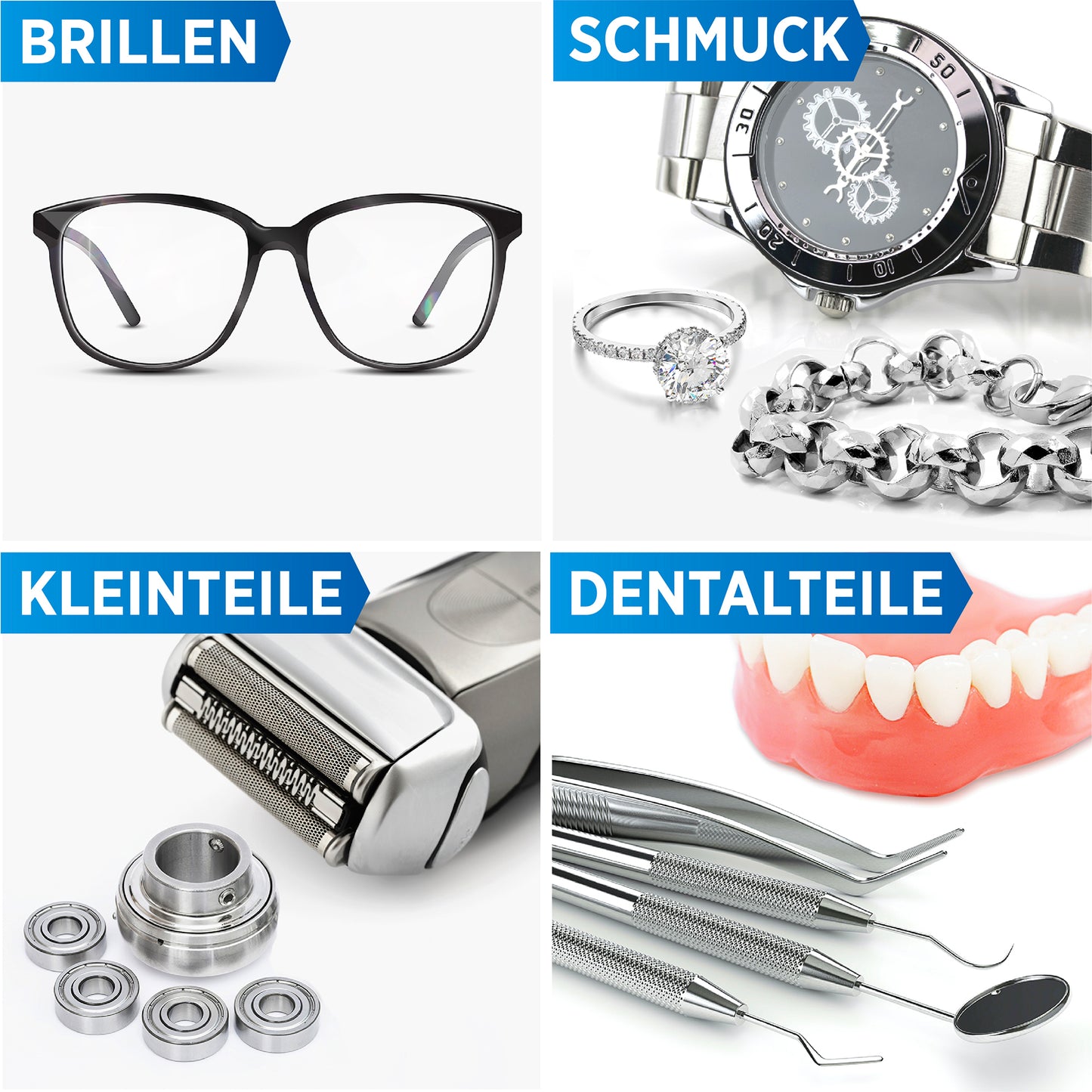1x Ultraschallreiniger 1L +  1x Mikrofasertuch