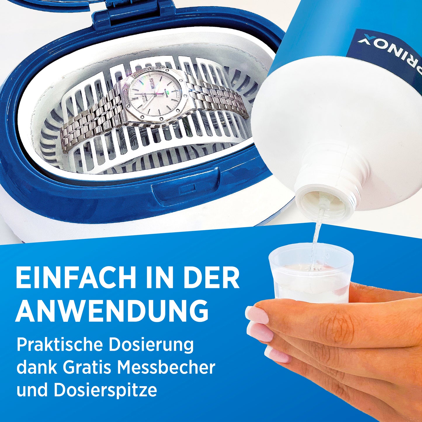 1x Ultraschallreiniger 1L +  1x Mikrofasertuch