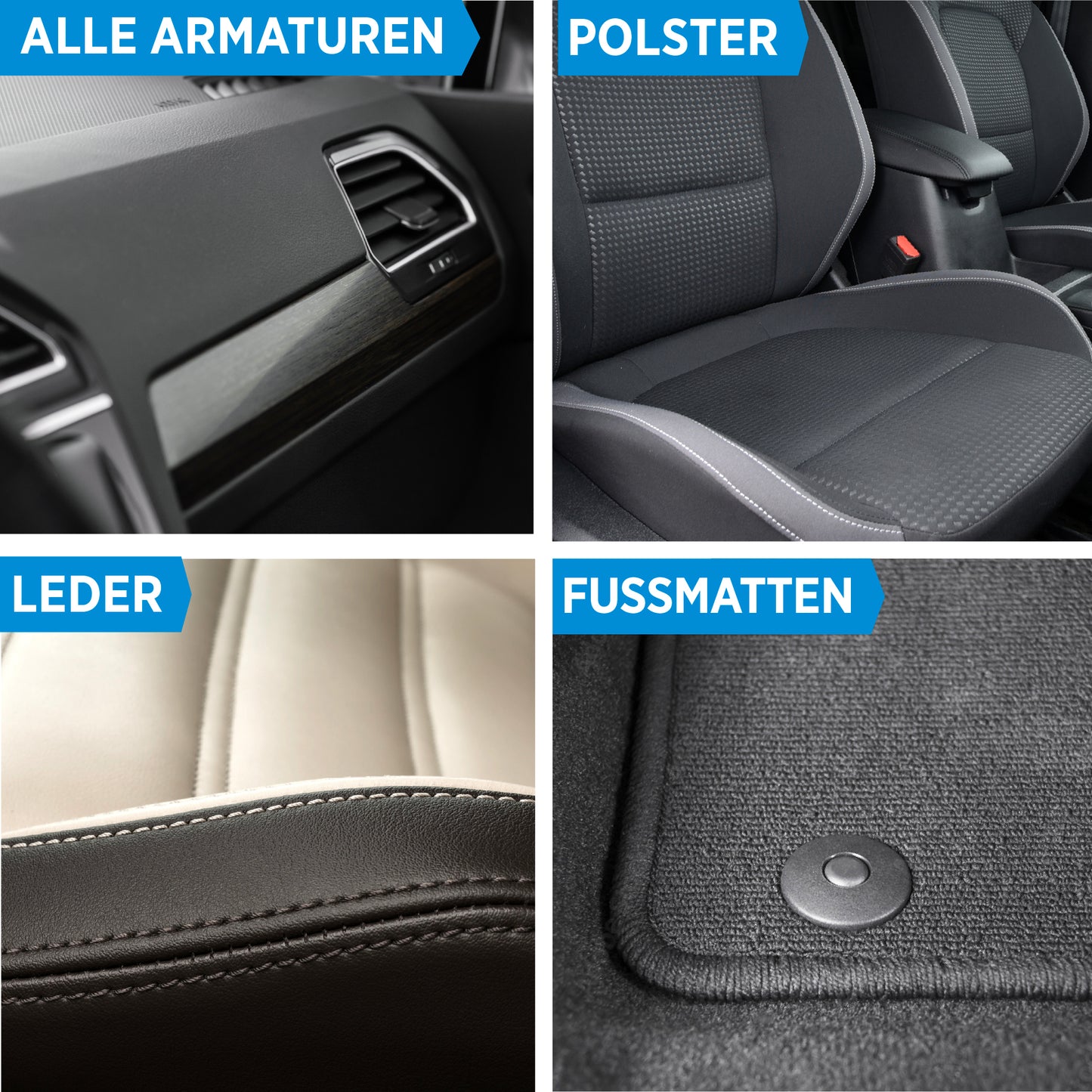 1x Auto Innenraumreiniger 550ml + 1x Tuch + 1x Bürste