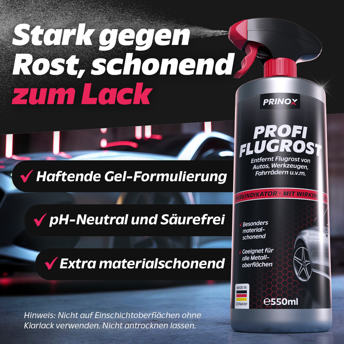 1x Flugrostentferner Spray 550ml + 1x Innenraumtuch