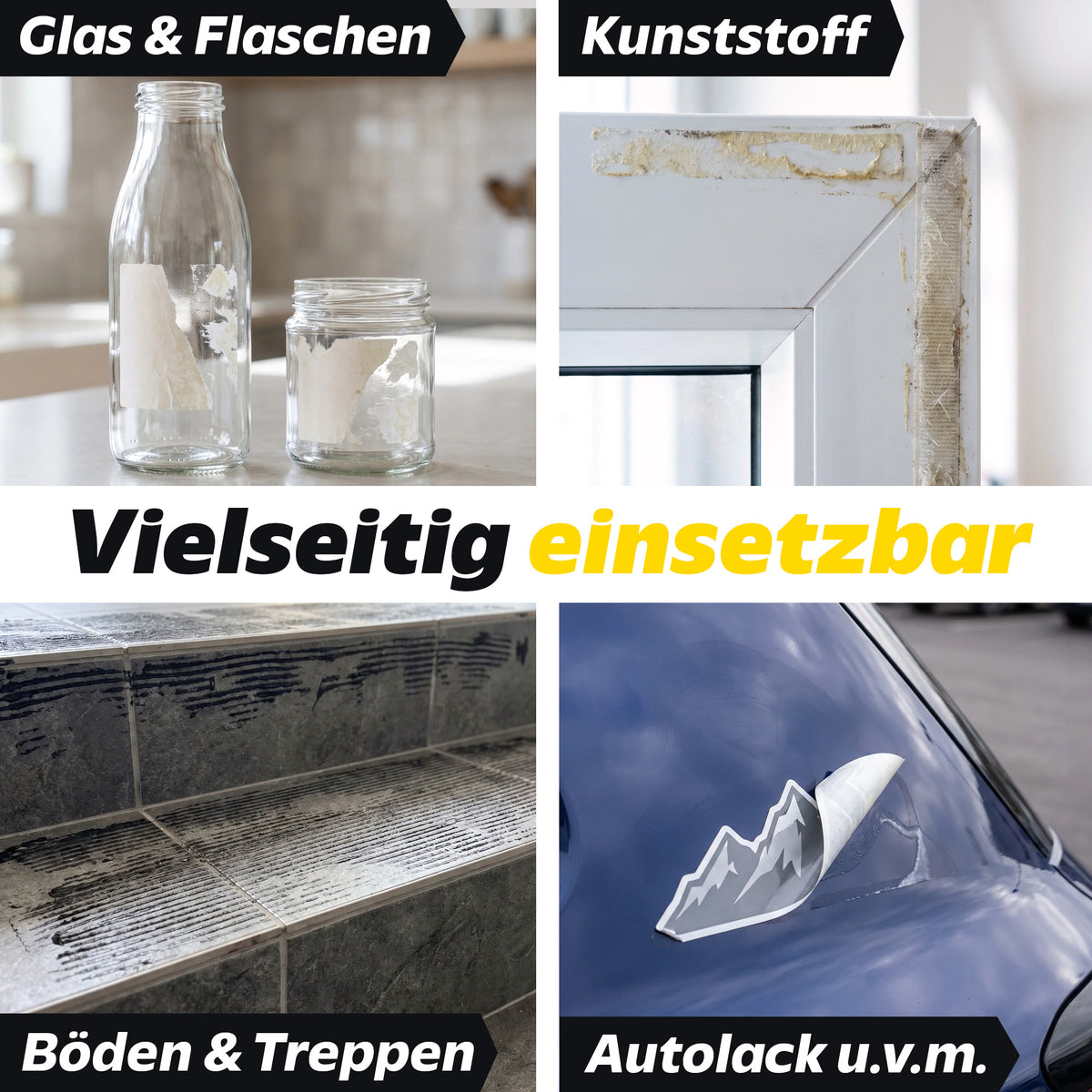 4x Klebereste Entferner + Schaber