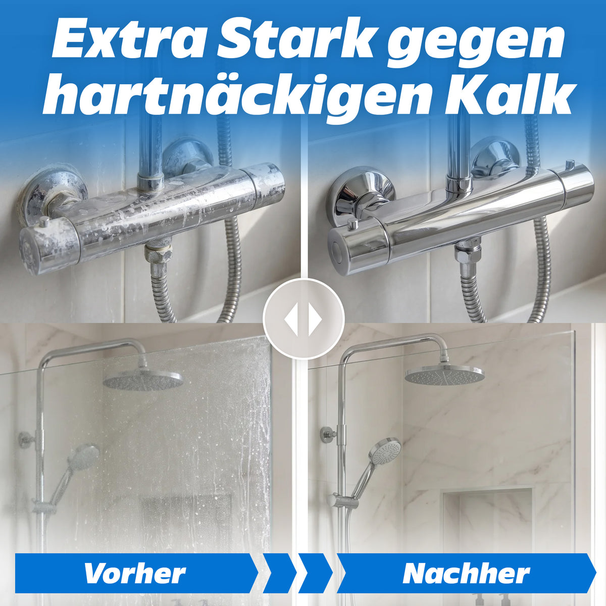 1x Kalkentferner Dusche 550ml + 1x Schwamm