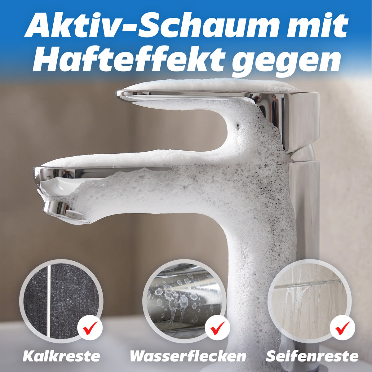 1x Kalkentferner Dusche 550ml + 1x Schwamm