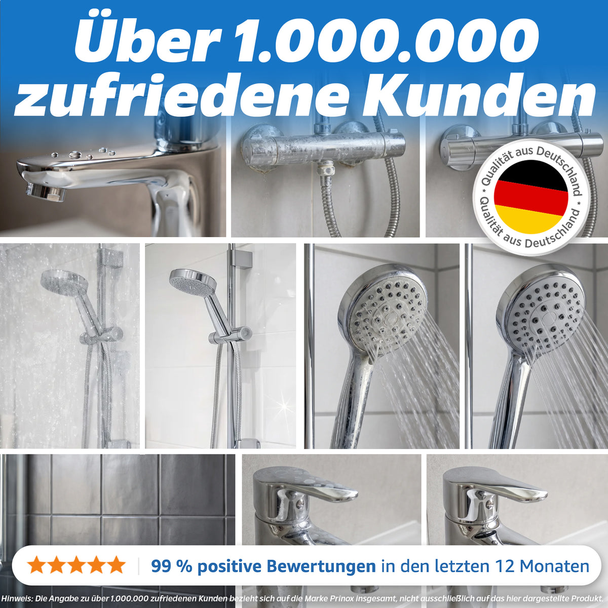 1x Kalkentferner Dusche 550ml + 1x Schwamm