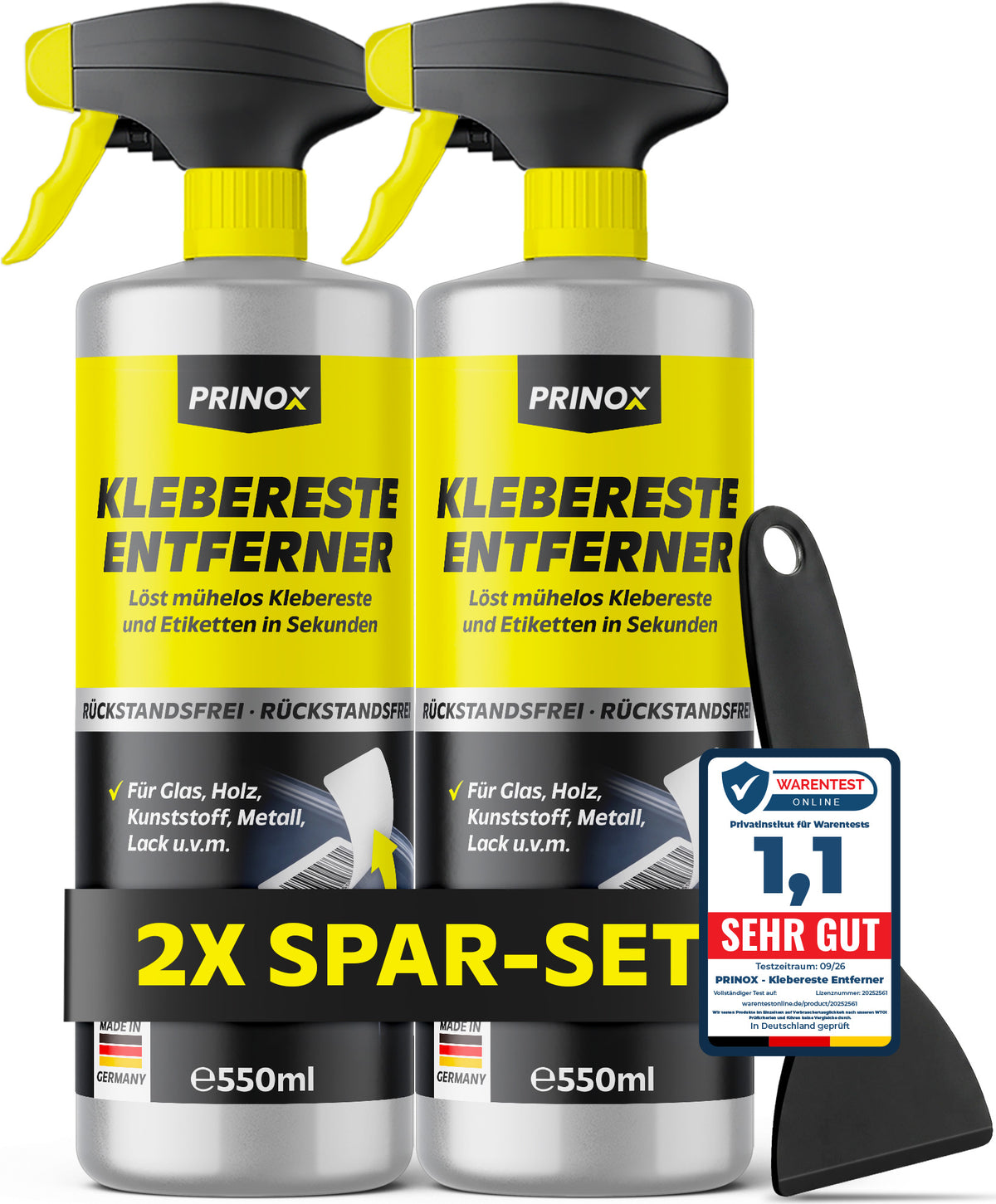 2x Klebereste Entferner + Schaber