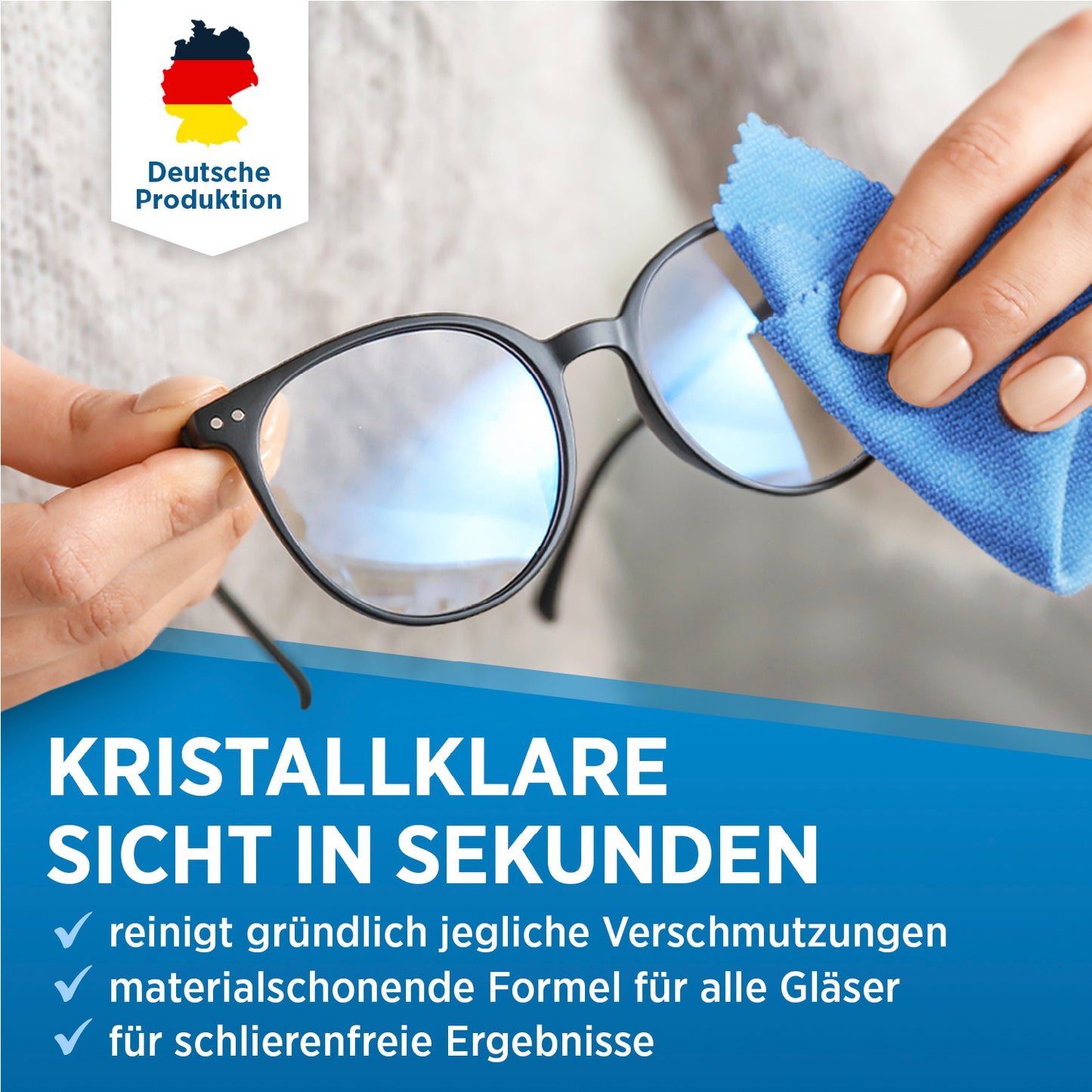 1x Brillenreiniger 250ml Set (inkl. 1x Tuch)