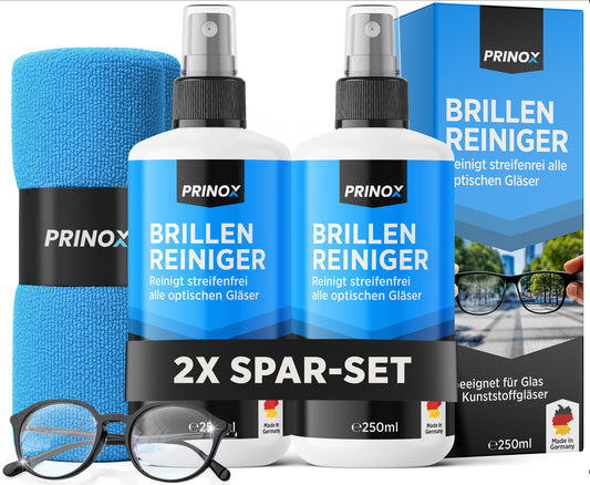 2x Brillenreiniger 250ml Set (inkl. 2x Tuch)