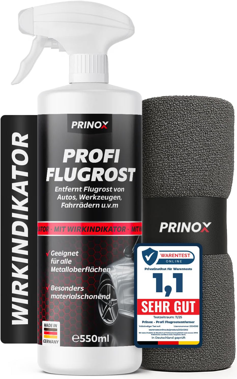 1x Flugrostentferner Spray 550ml + 1x Innenraumtuch