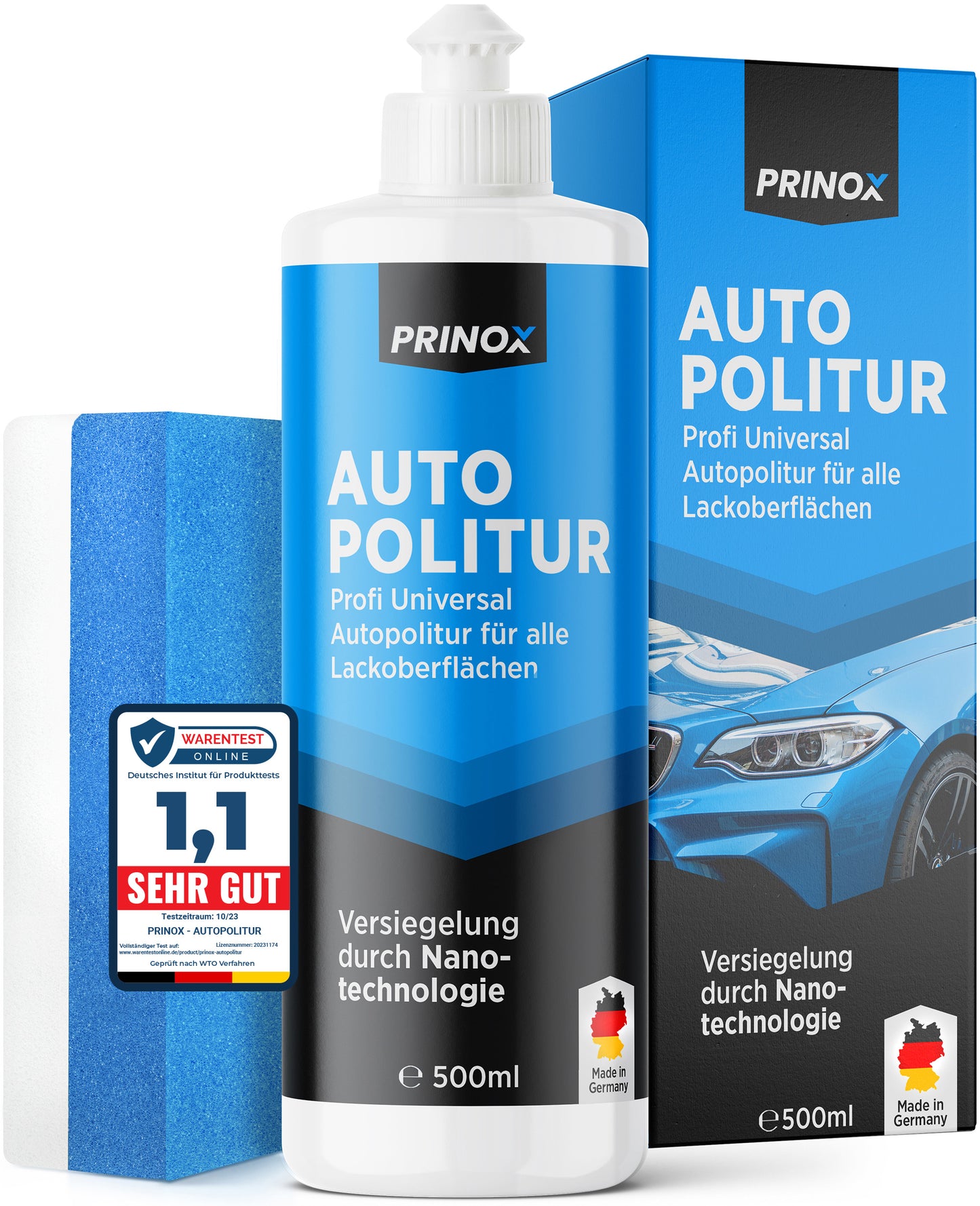 1x Autopolitur 500ml Set (inkl. Schwamm)