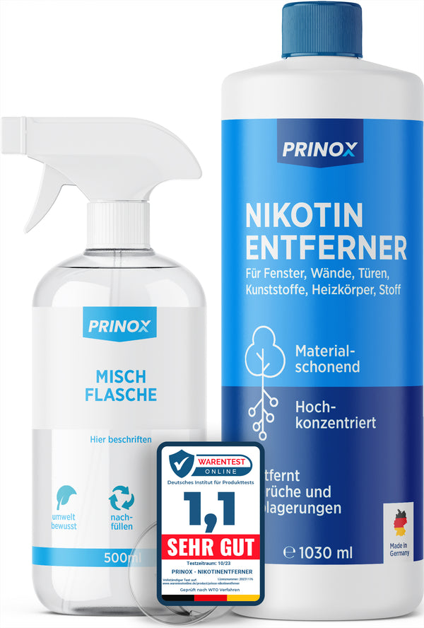 1x Nikotinentferner 1L + 1x Mischflasche
