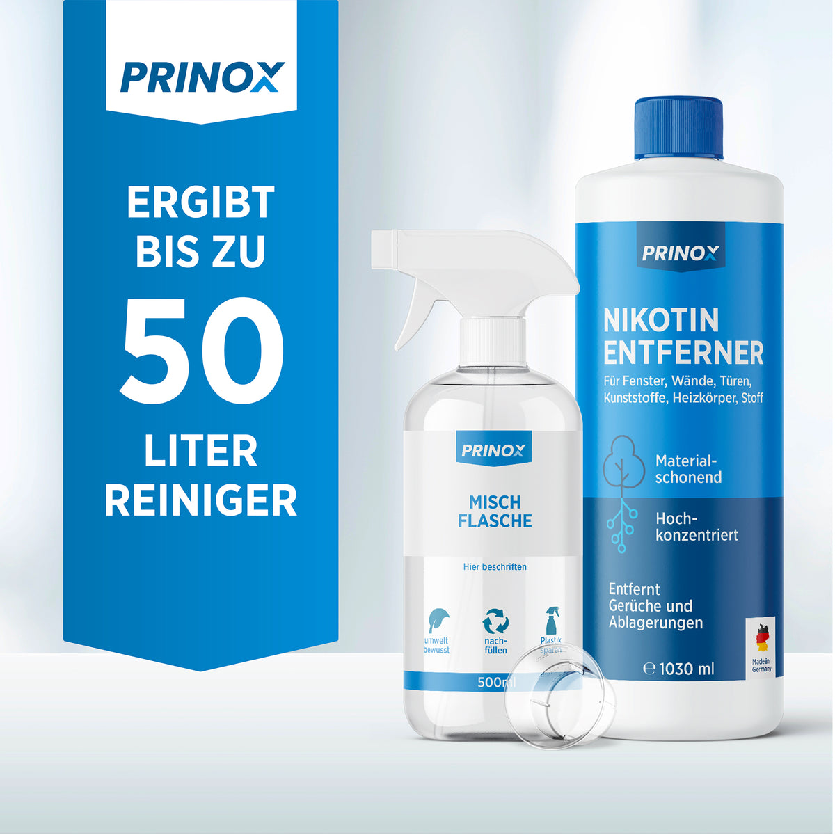 2x Nikotinentferner + 1x Mischflasche