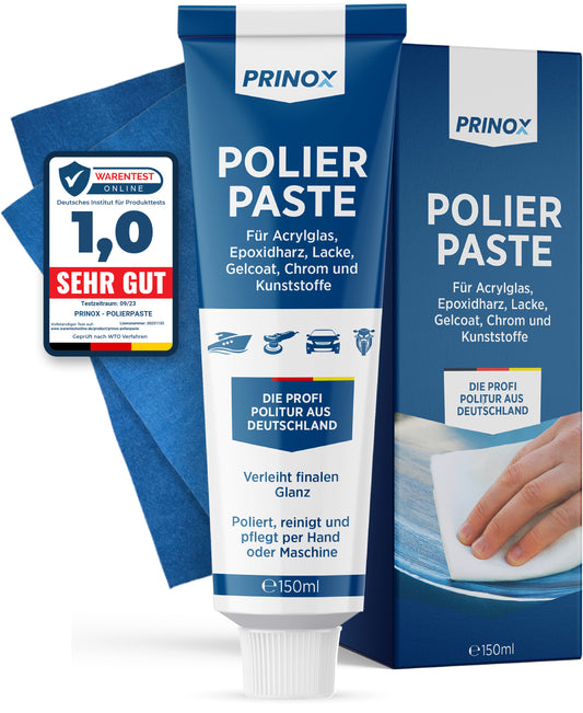 PRINOX 150ml Polierpaste inkl. Profi Poliertuch