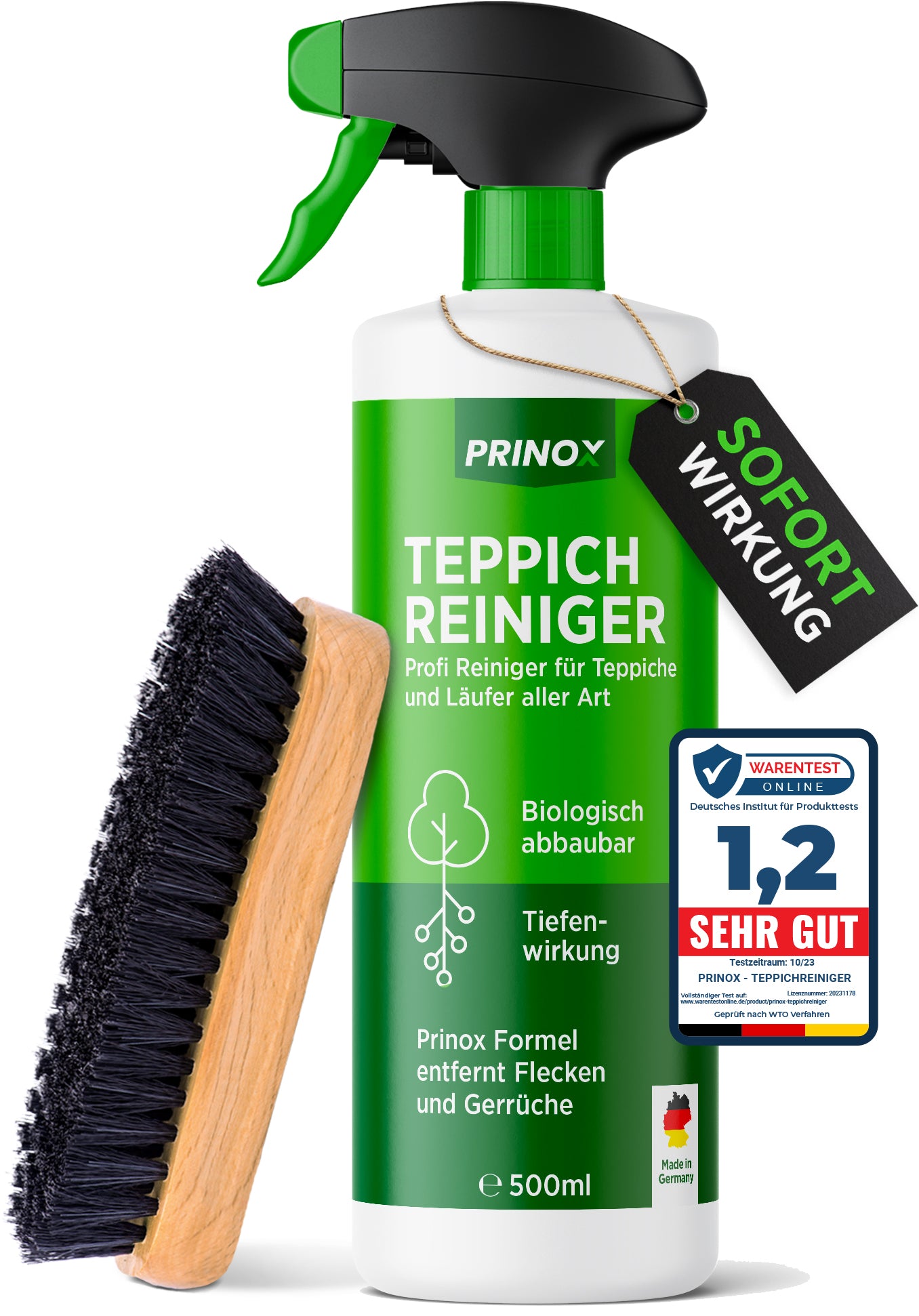 1x Teppichreiniger 580ml + 1x Polsterbürste