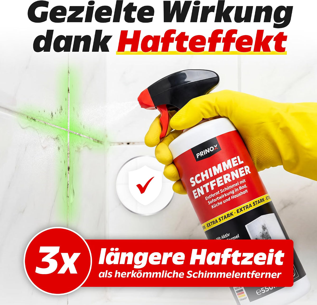 2x Schimmelentferner 550ml + 1x Paar Handschuhe