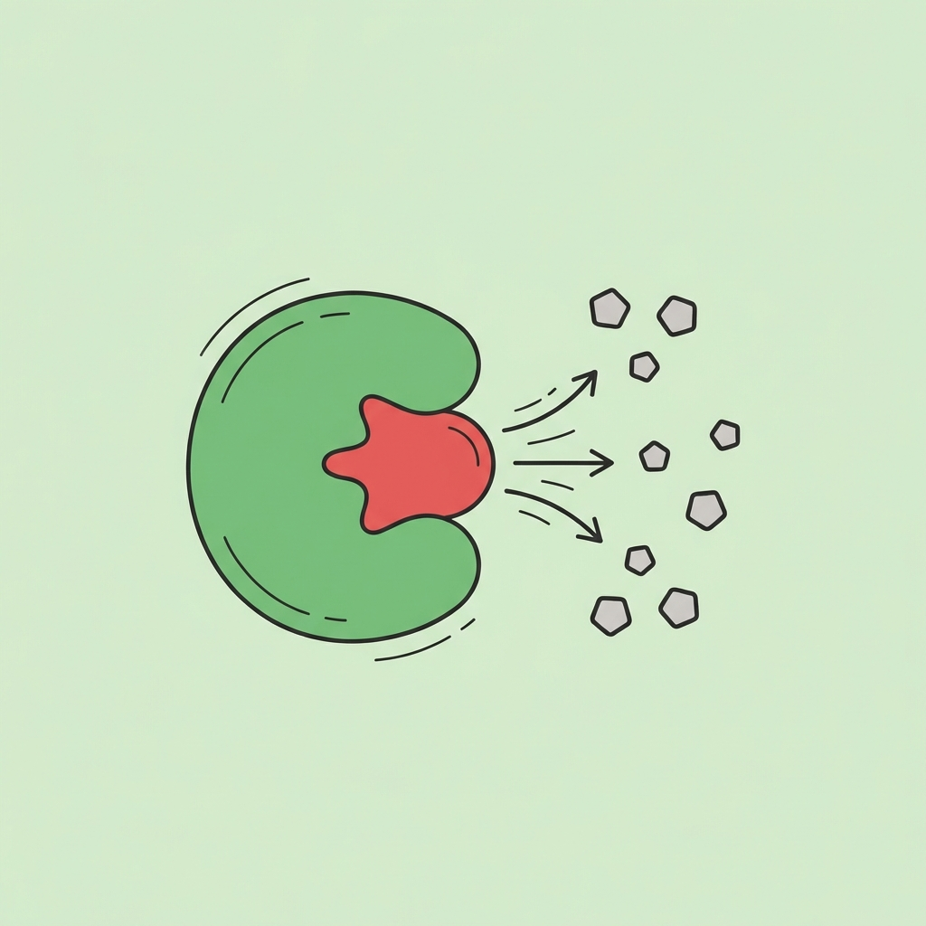 Enzyme zersetzen Moleküle